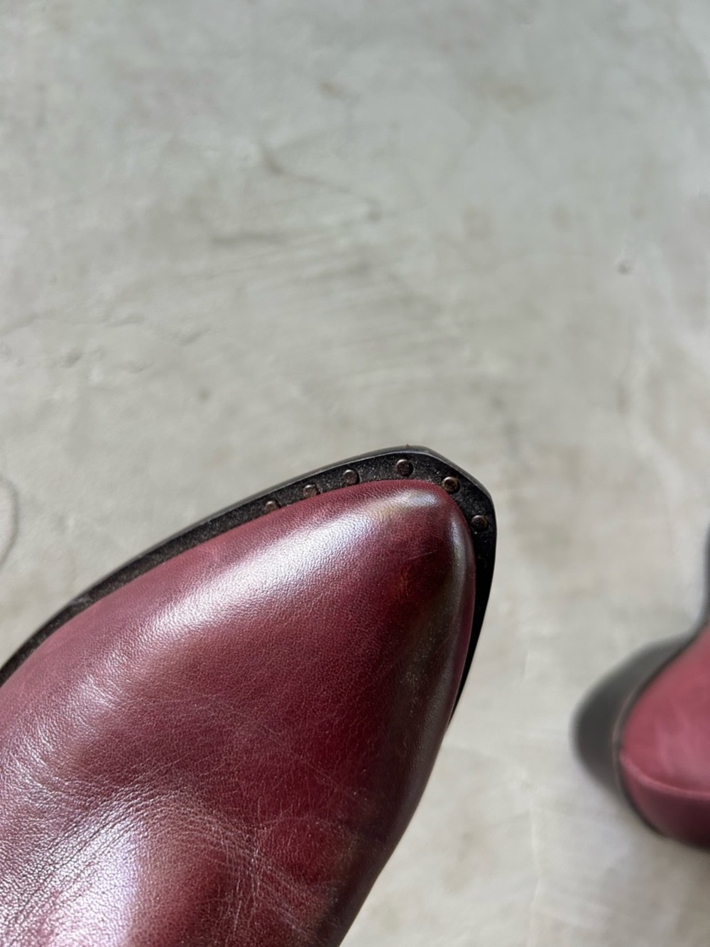Patricia Nash | 'Suzanna' Leather Ankle Booties in Merlot - Picture 6 of 9